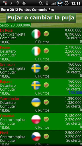 Euro 2012 Puntos Comunio截图1